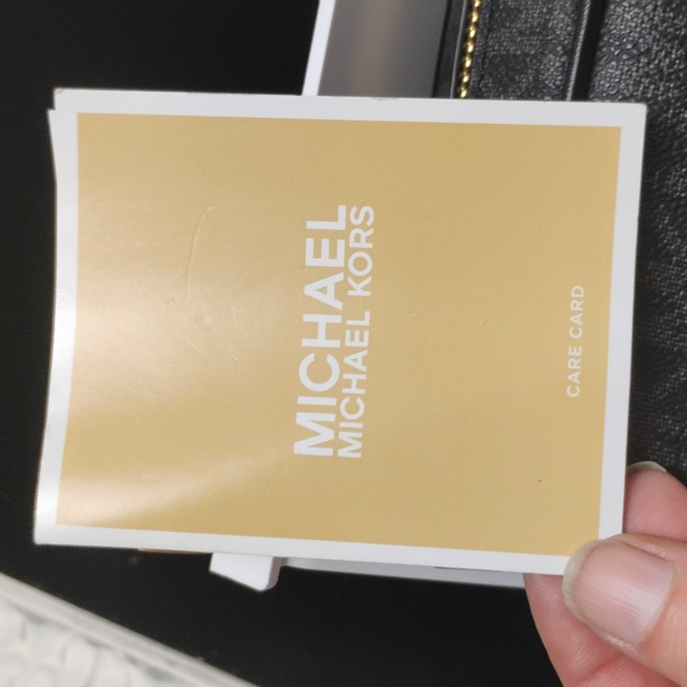 Michael Kors Black Monogram Pencil Case - Picture 4 of 6